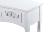 Console en bois blanc 3 tiroirs 109,5x35x78 cm