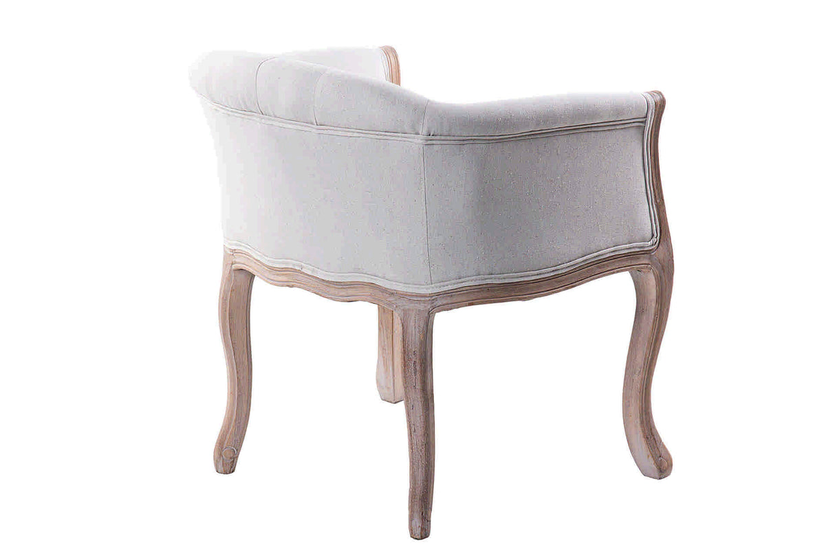 Lino Beige Armchair Capitone Wood 61x61x71 cm