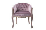 Velvet Armchair Caplates Wood 61x61x71 cm