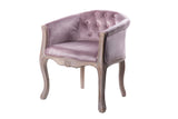 Velvet Armchair Caplates Wood 61x61x71 cm