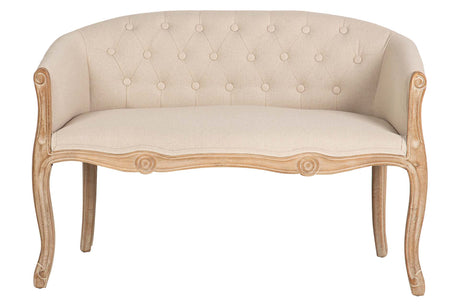 Armadia bege dupla madeira capitona 107x61x71 cm