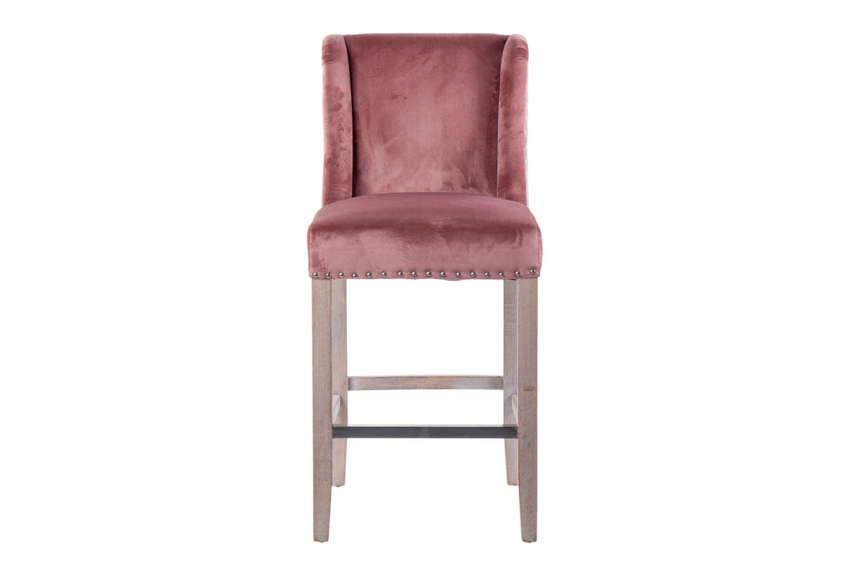 Tabouret de cuisine avec tireur rose 48x53x104cm