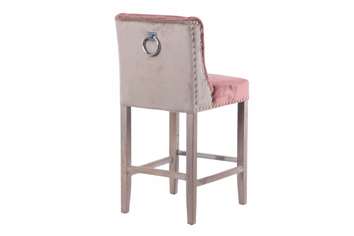 Tabouret de cuisine avec tireur rose 48x53x104cm