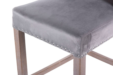 Tabouret de cuisine avec tireur gris 48x53x104 cm