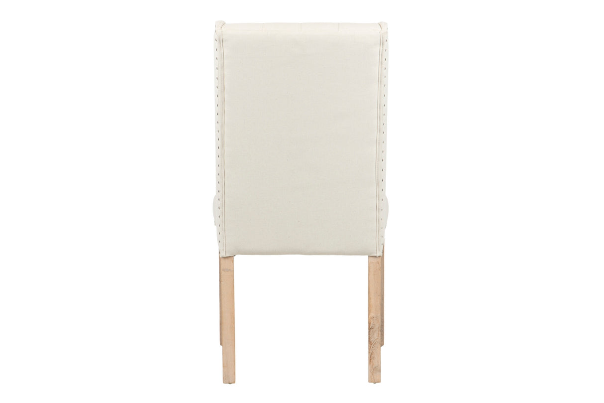 SILLA LINO CAPITONE BEIGE 55x63x101 CM