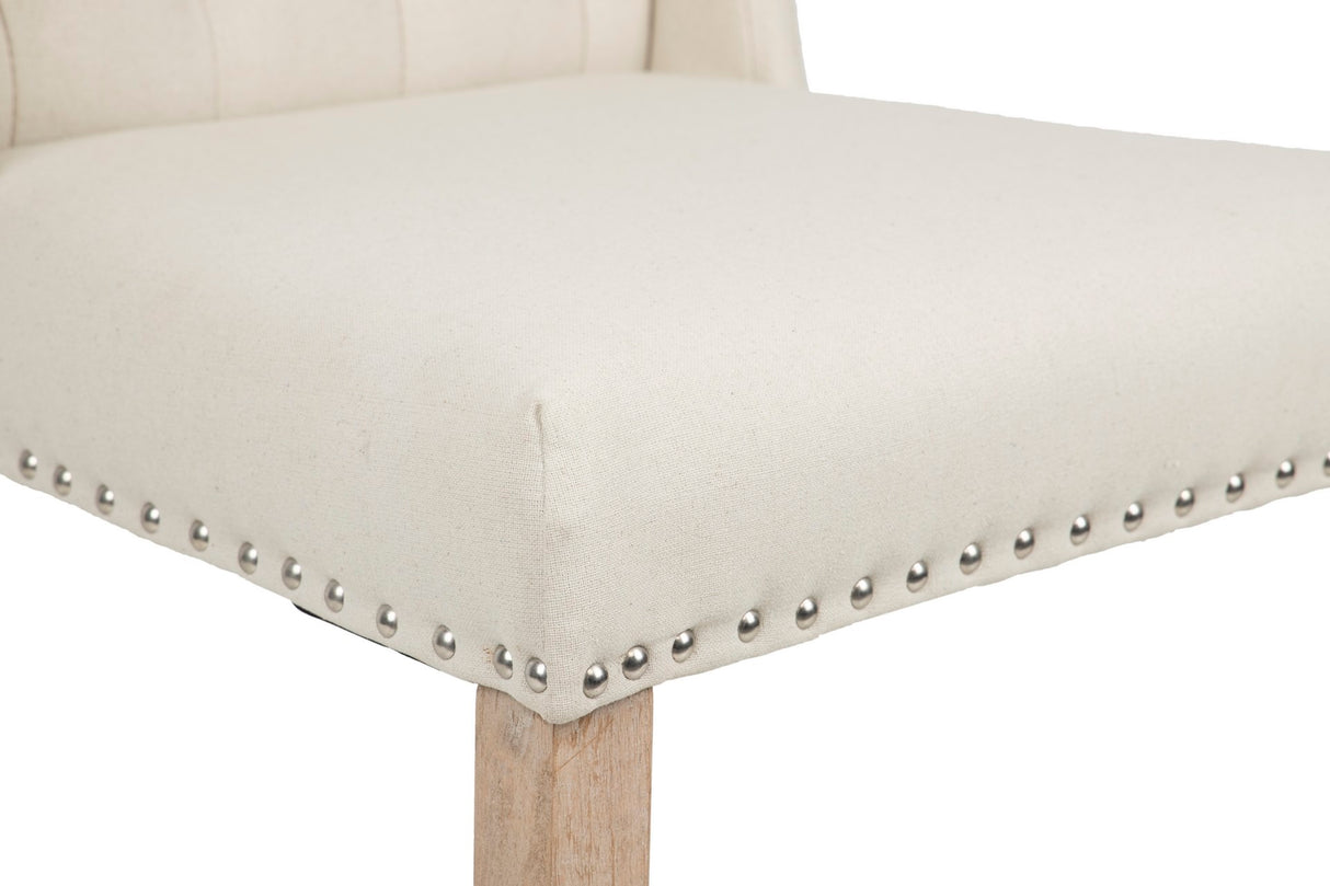 SILLA LINO CAPITONE BEIGE 55x63x101 CM