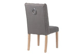 SILLA LINO CAPITONE CON TIRADOR GRIS 53x53x102 CM