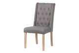 SILLA LINO CAPITONE CON TIRADOR GRIS 53x53x102 CM