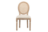 SILLA LINO BEIGE RATAN PATAS ROBLE 50x53x96 CM