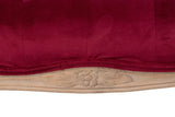 PIE CAMA VELVET CAPITONE PATAS MADERA 110x36x47 CM