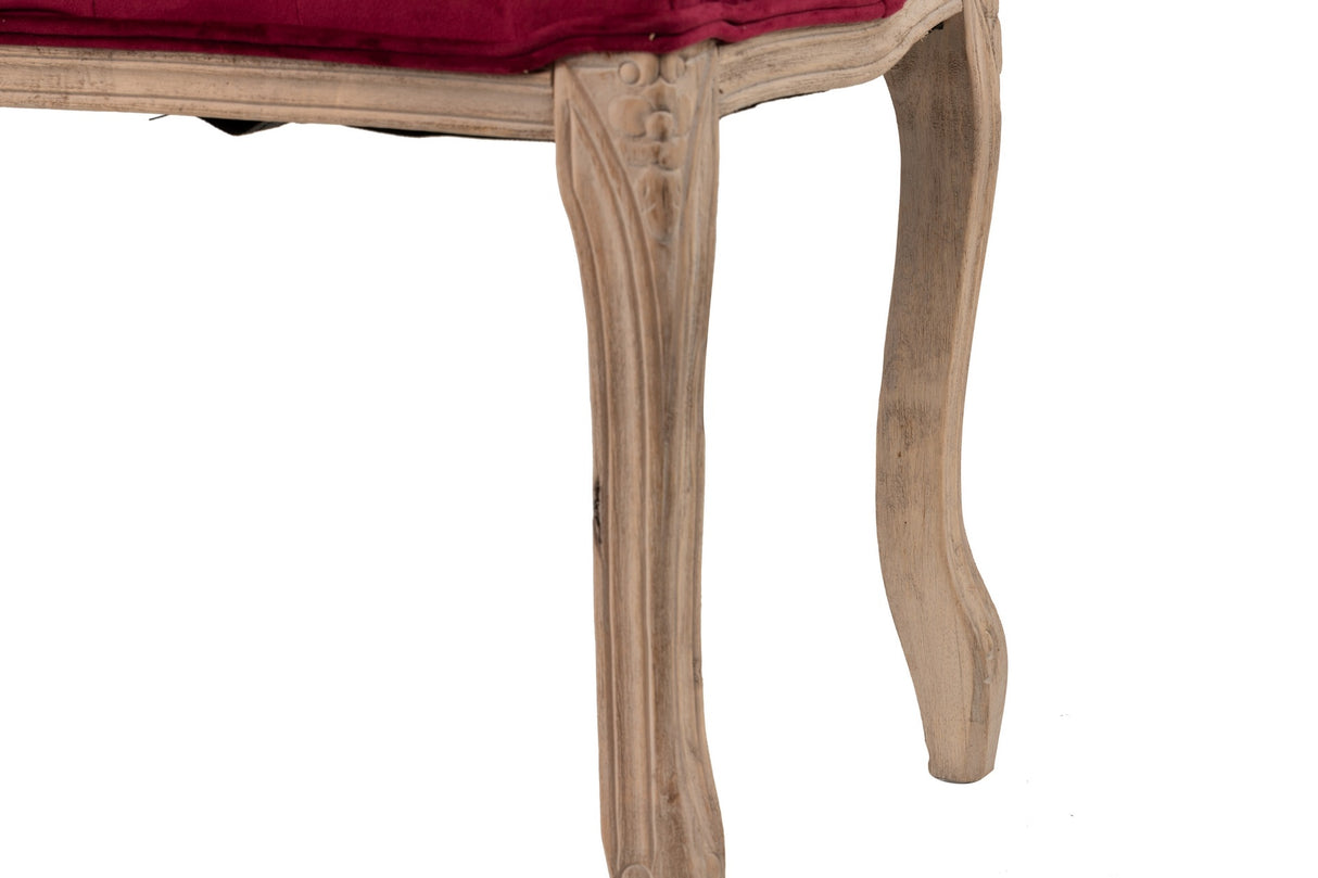 PIE CAMA VELVET CAPITONE PATAS MADERA 110x36x47 CM