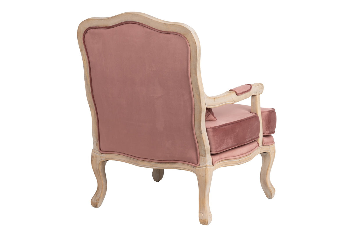 BUTACA VELVET MADERA MELOCOTON 64x72x92 CM
