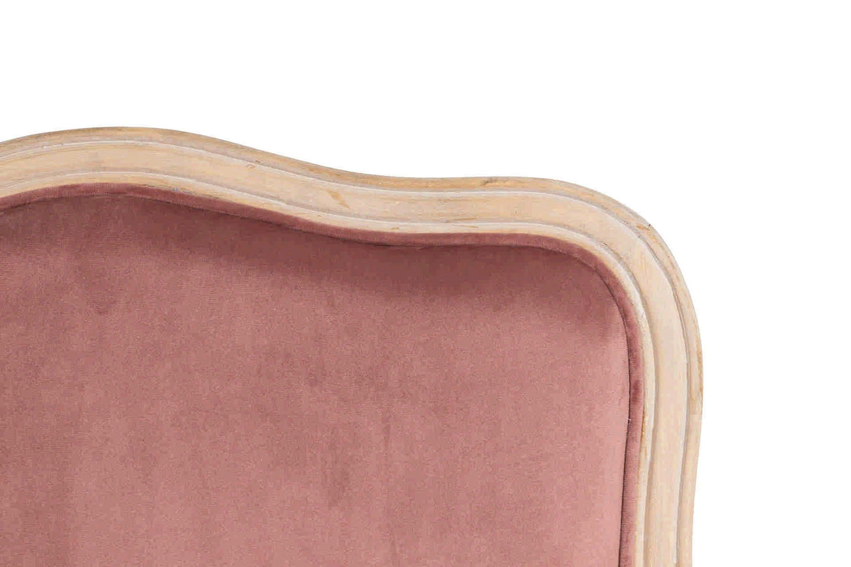 BUTACA VELVET MADERA MELOCOTON 64x72x92 CM