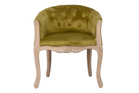 Velvet Armchair Caplates Wood 61x61x71 cm