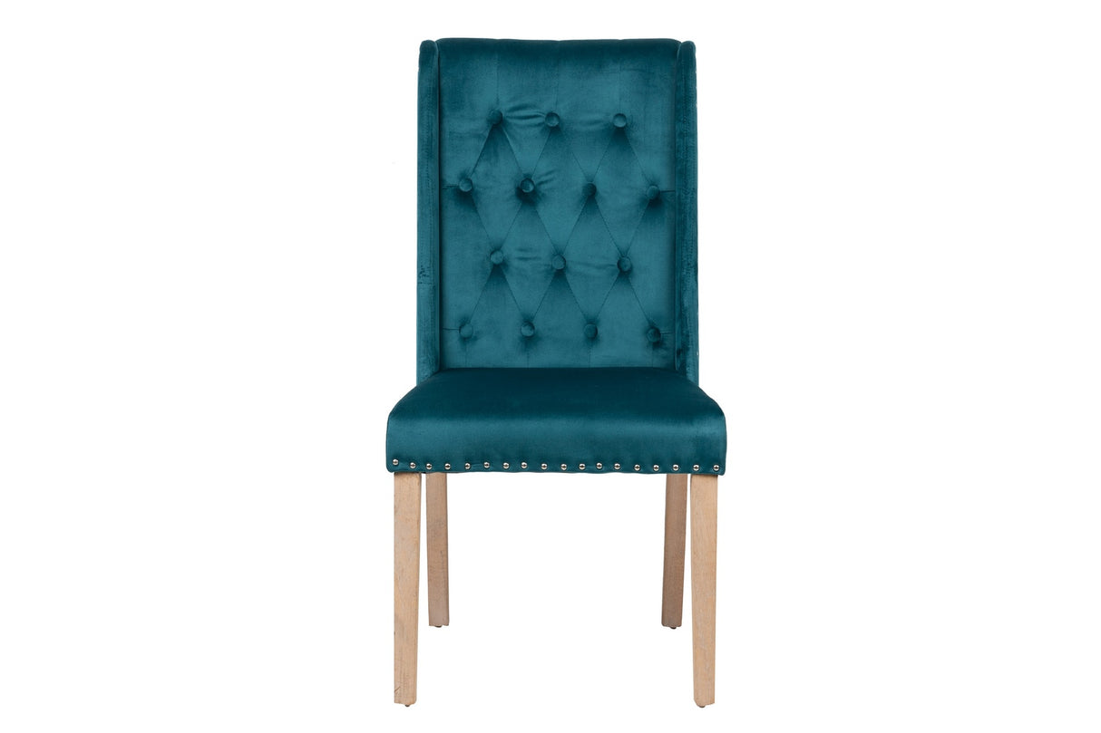 Captone de chaise en velours avec un tireur 53x53x102 cm