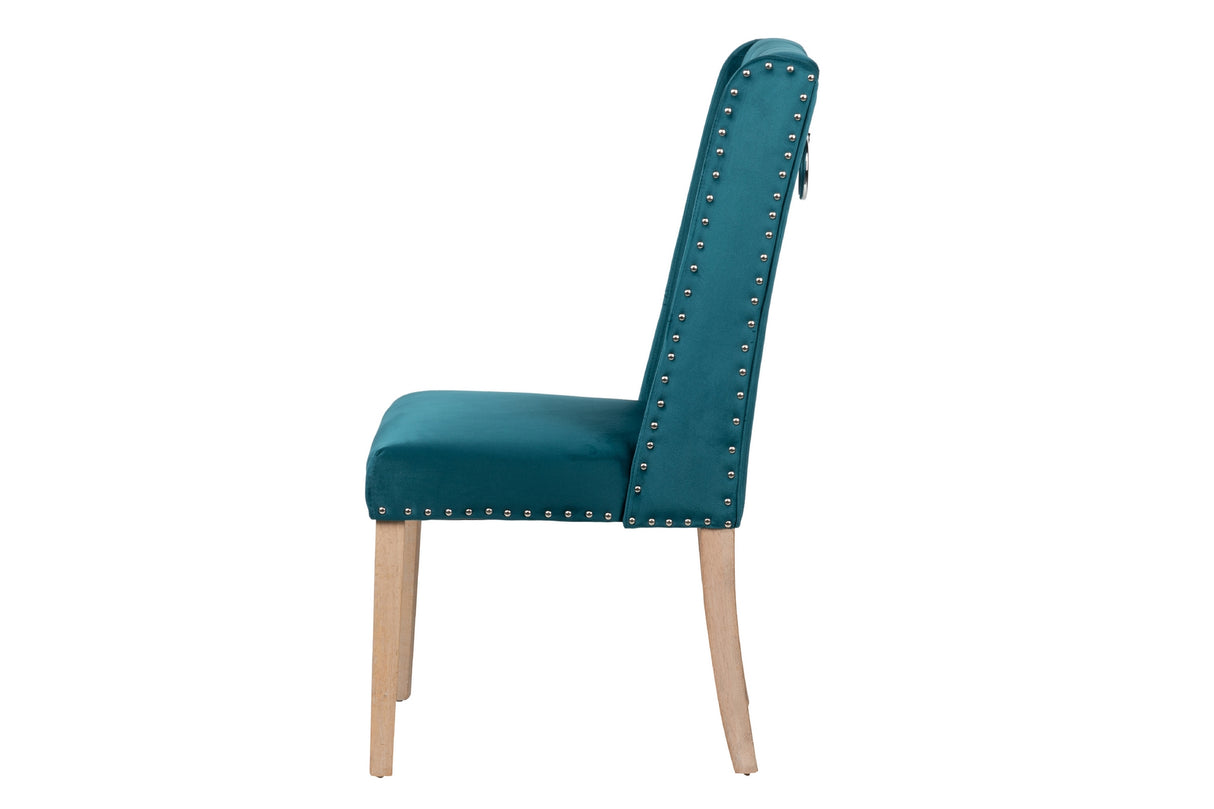 Captone de chaise en velours avec un tireur 53x53x102 cm