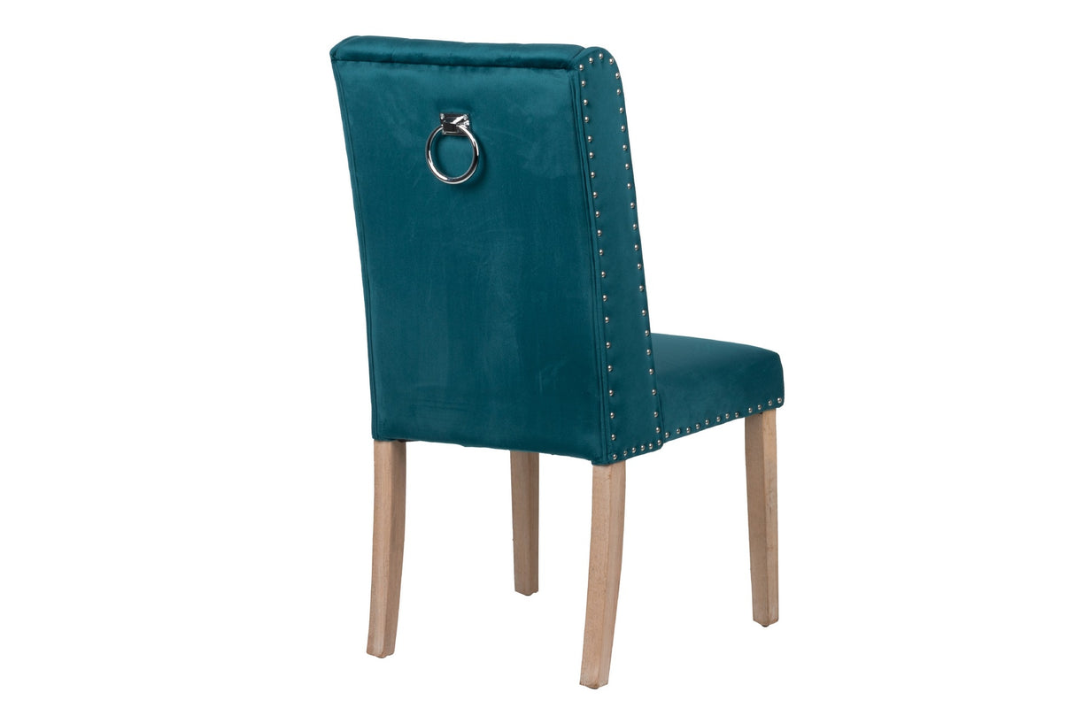 Captone de chaise en velours avec un tireur 53x53x102 cm