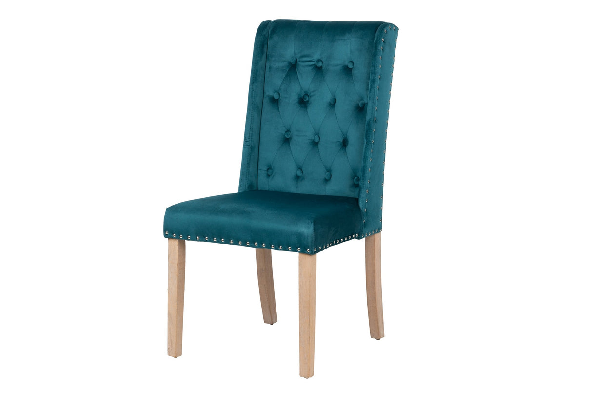 Captone de chaise en velours avec un tireur 53x53x102 cm