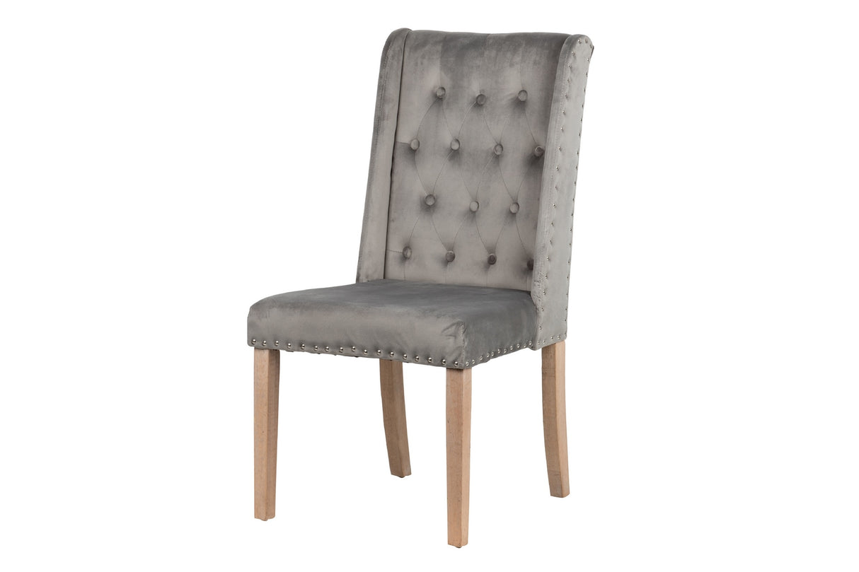 Captone de chaise en velours avec un tireur 53x53x102 cm