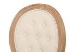 SILLA MEDALLON CAPITONE PATAS DE MADERA 48x48x96CM
