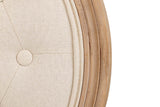 SILLA MEDALLON CAPITONE PATAS DE MADERA 48x48x96CM