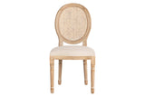SILLA MEDALLON CON REJILLA PATAS MADERA 48x48x96CM