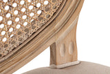 SILLA MEDALLON CON REJILLA PATAS MADERA 48x48x96CM
