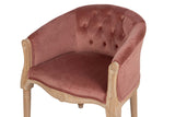 BUTACA VELVET CAPITONE PATAS MADERA 61x61x71 CM