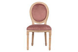 SILLA MEDALLON VELVET PATAS DE MADERA 48x48x96 CM