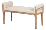 PIE DE CAMA TACHUELAS PATAS MADERA 108x41x59 CM