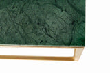 MESA CENTRO MARMOL METAL DORADO VERDE 120x60x45CM