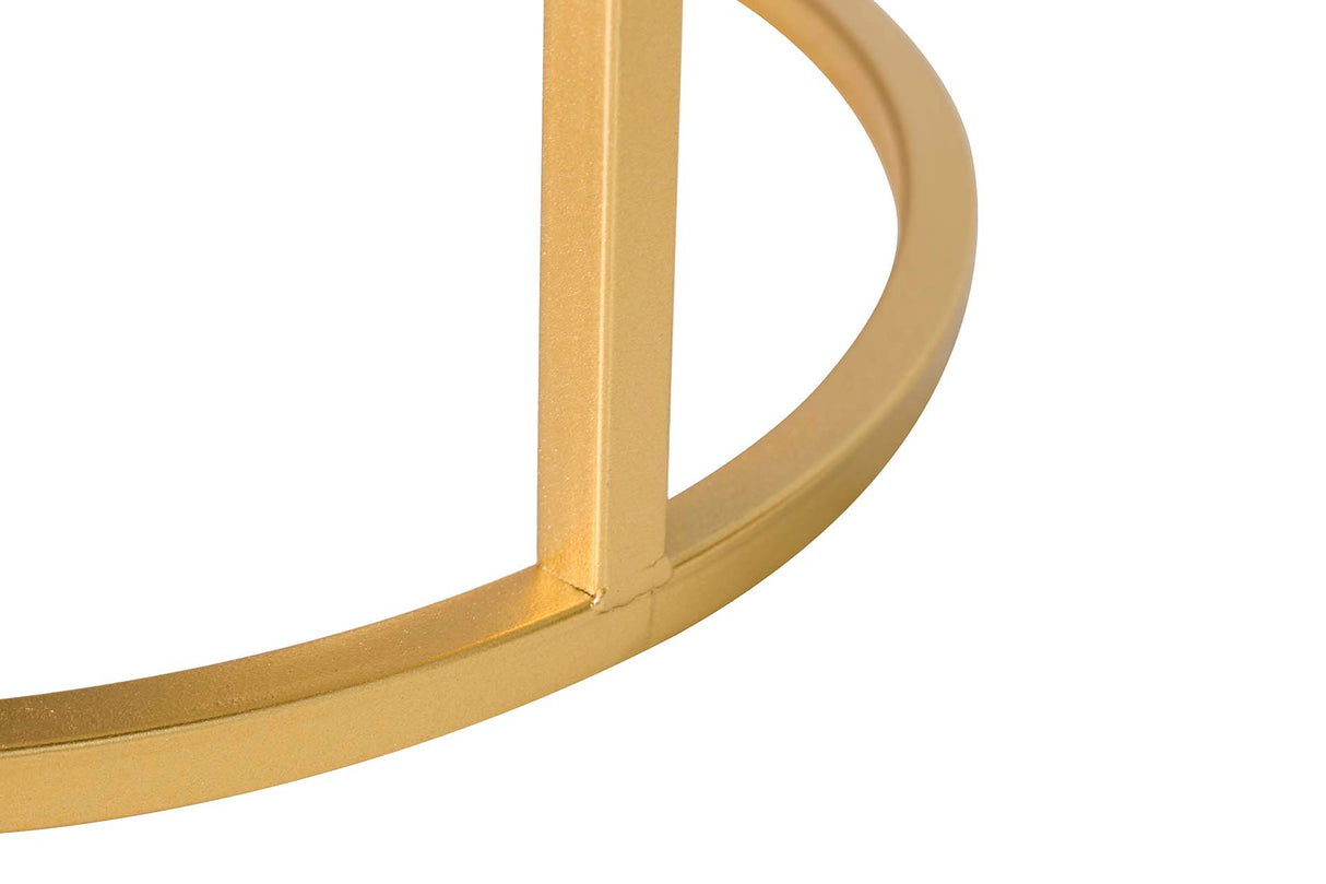 SET 2 MESAS METAL MARMOL 41x41x50 35x35x43 CM