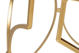 SET 2 MESAS METAL ESPEJO 43x43x55 38x38x50 CM