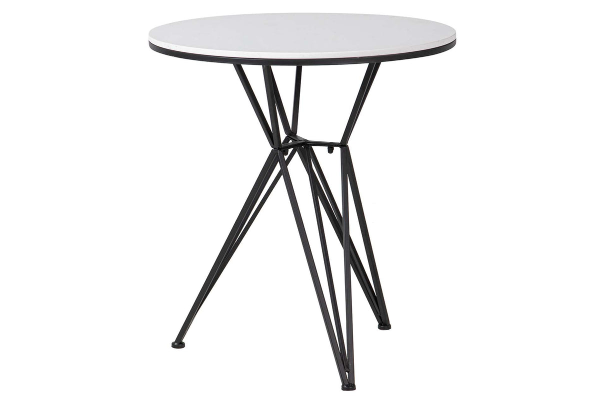 80x80x75 cm weißer Marmormetalltisch