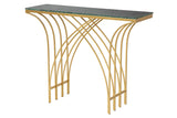 Console en métal en marbre vert 104x30x79 cm