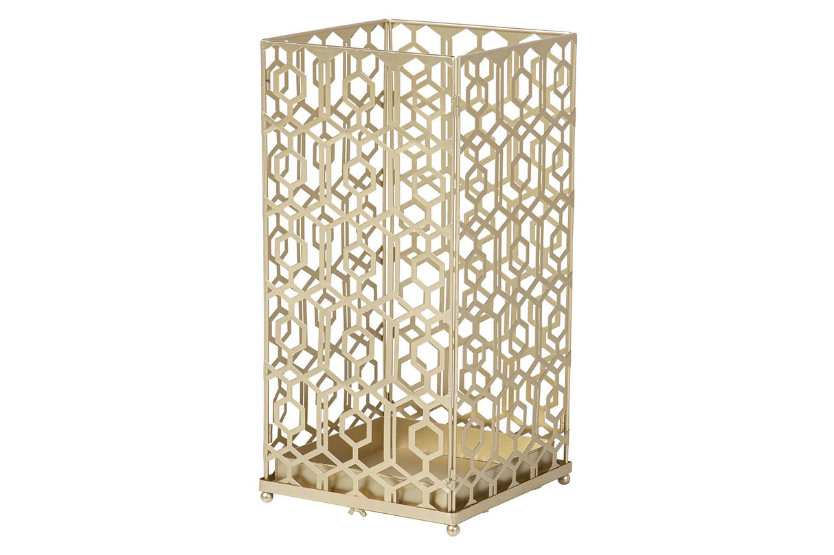 PARAGUERO METAL KD CHAMPAGNE 25x25x49 CM