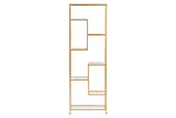 ESTANTERIA METAL DORADA BALDAS CRISTAL 60x42x174CM