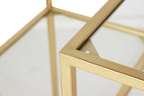 ESTANTERIA METAL DORADA BALDAS CRISTAL 60x42x174CM