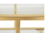 CONSOLA METAL ESPEJO DORADO 120x30x80 CM