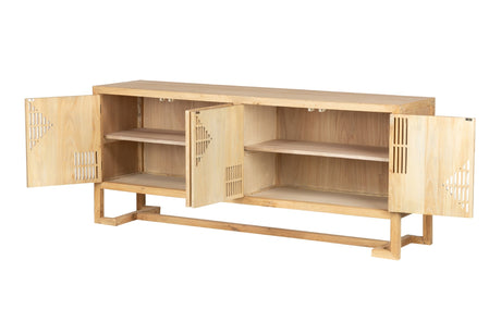 Sideboard di legno Lopburi 180x45x76 cm