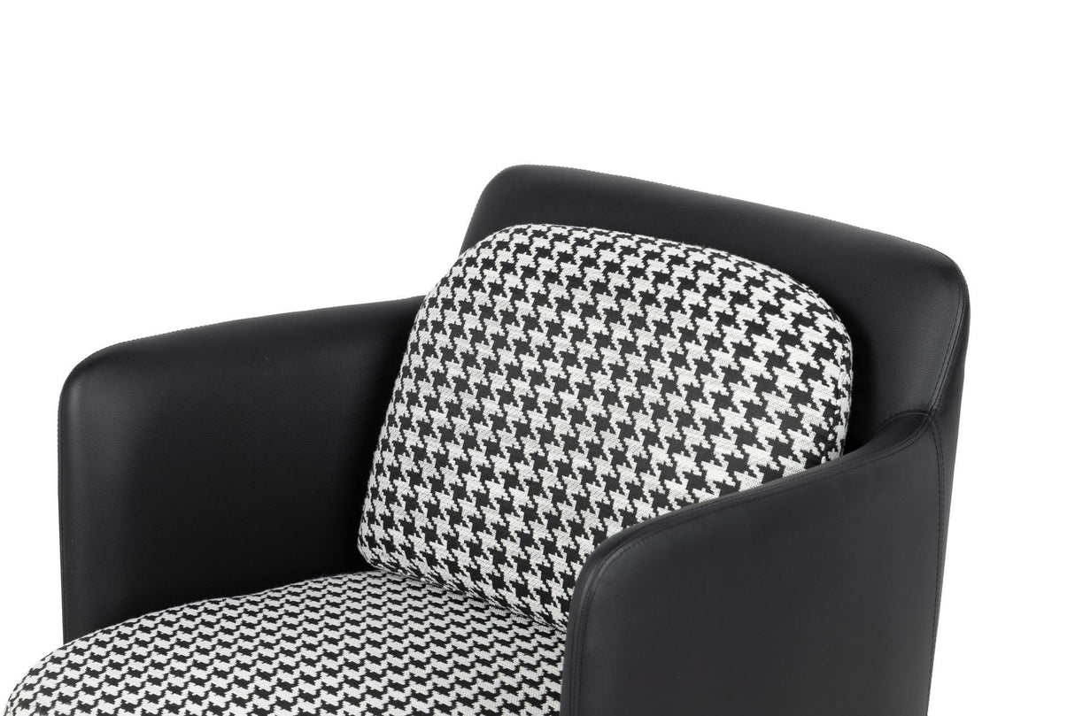 SILLON PU TEXTIL NEGRO TULSA 70x80x81 CM