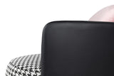 Sillon PU Velvet Black Pink Tulsa 70x80x81 cm