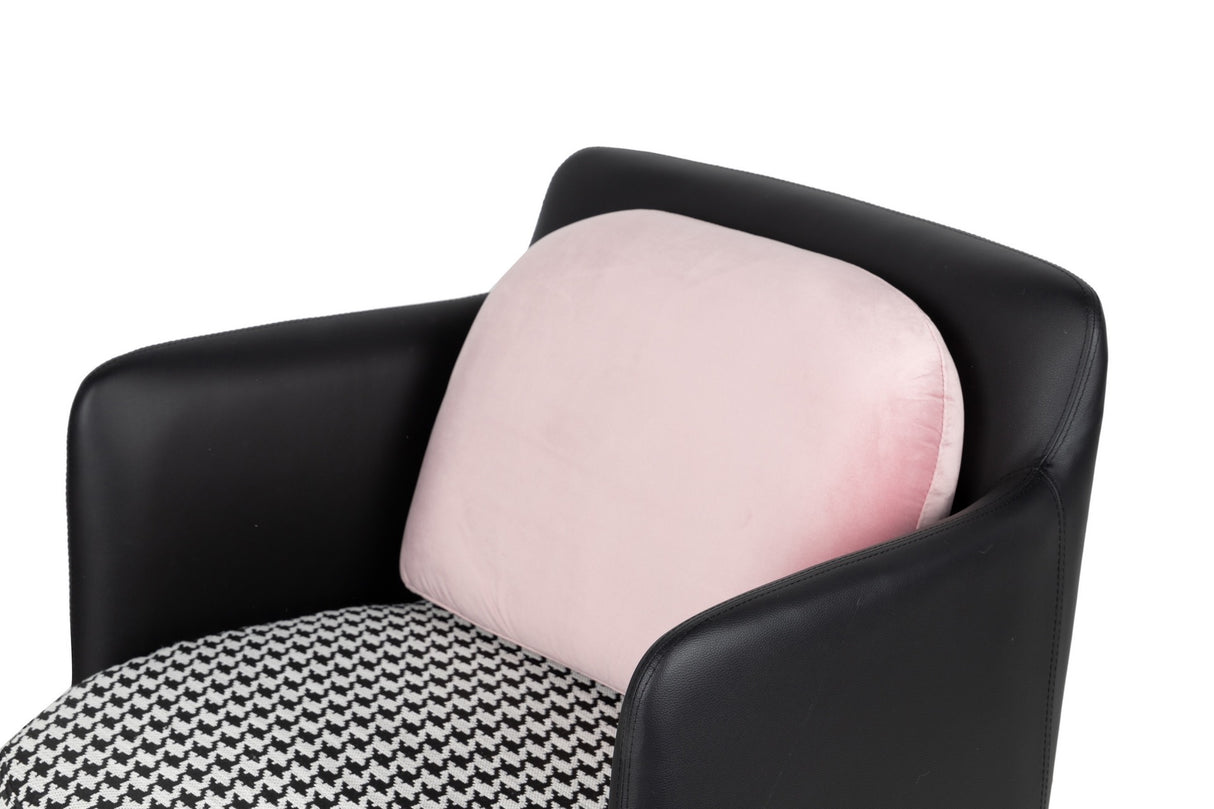 Sillon Pu Velvet Black Pink Tulsa 70x80x81 cm