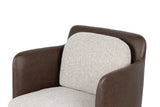 SILLON PU TEXTIL MARRON GRIS TULSA 70x80x81 CM