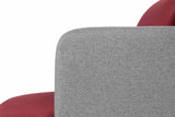 Velvet Red Sillon Gray Tulsa 70x80x81 cm