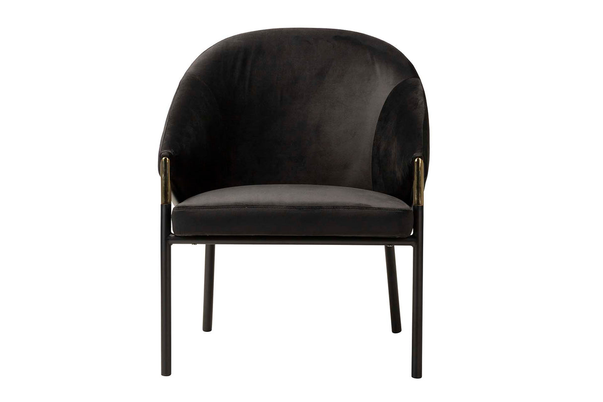 Velvet Black Atlanta Chair 64x69x78 cm