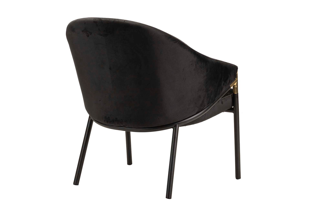 Velvet Black Atlanta Chair 64x69x78 cm