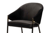 Velvet Black Atlanta Chair 64x69x78 cm