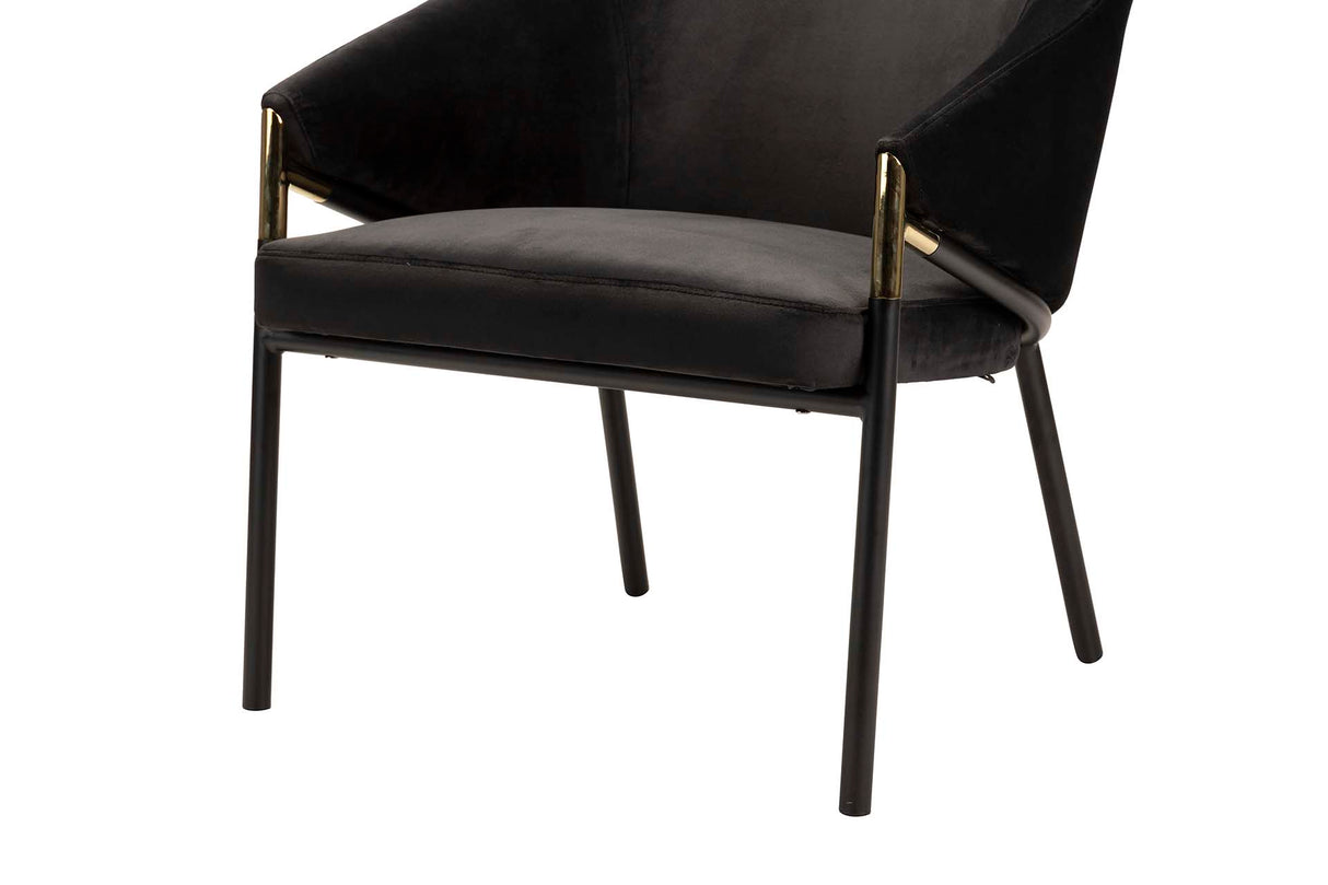 Velvet Black Atlanta Chair 64x69x78 cm