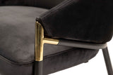 Velvet Black Atlanta Chair 64x69x78 cm